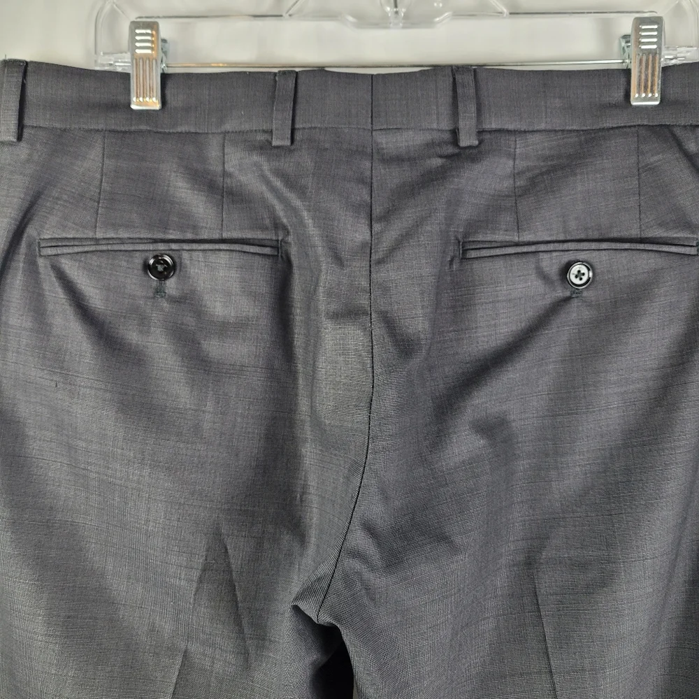Express Gray Wool Stretch Photographer Trouser Pants Men Size 33 Tailored Inseam